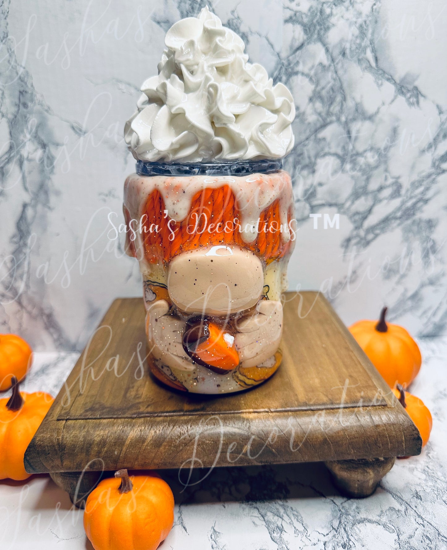 3D 12 oz Pumpkin Pie Gnome Tumbler PREORDER