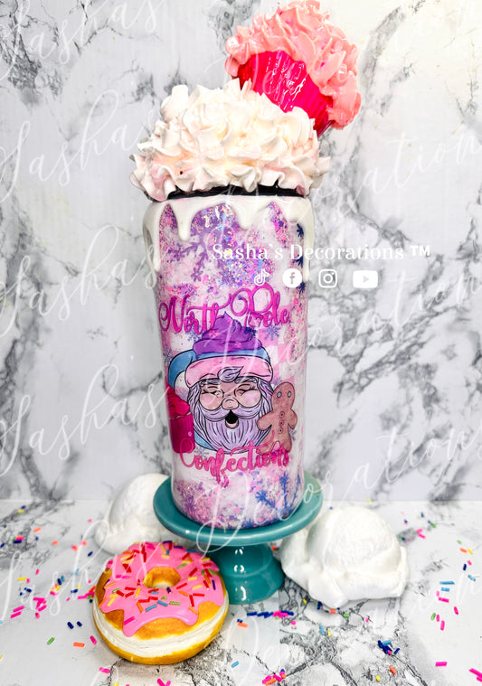 Christmas Pink Santa Confection Tumbler