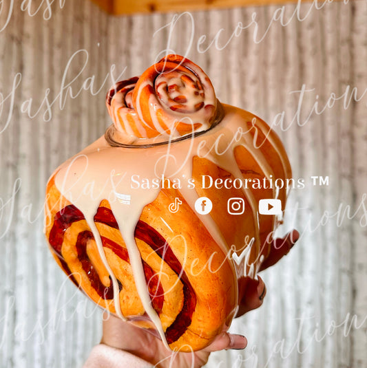 A 3D Cinnamon Roll Tumbler SMALL IMPERFECTIONS