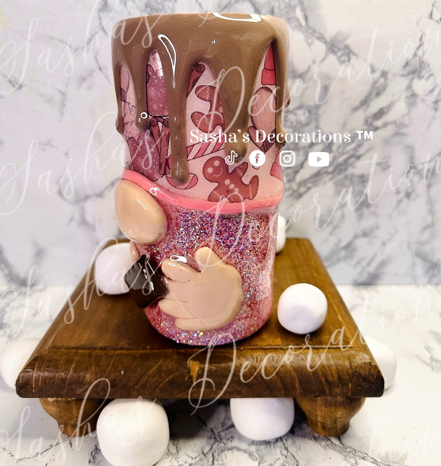 Chocolate Gingerbread Gnome tumbler