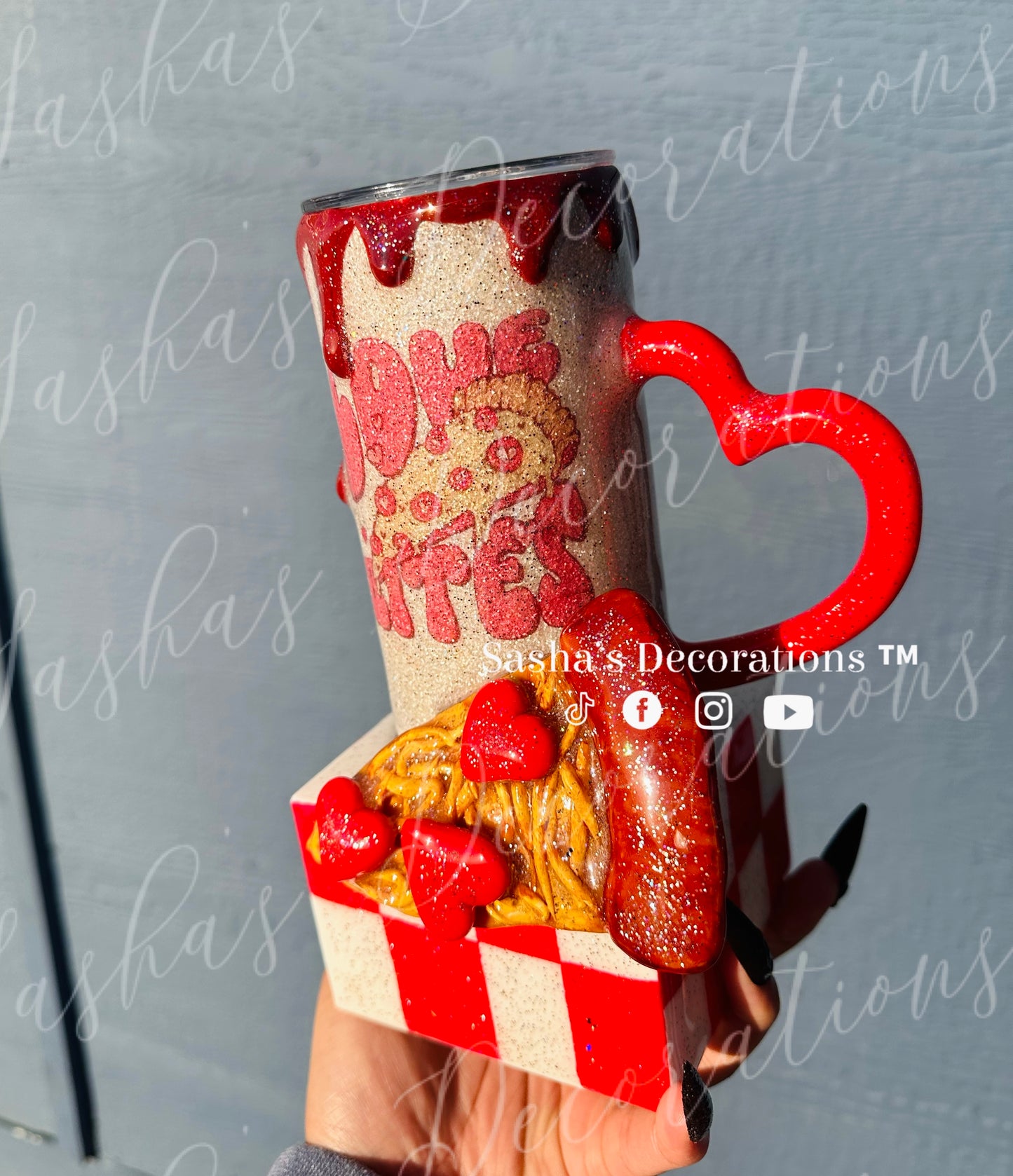 3D Pizza Love Bites Tumbler Cup