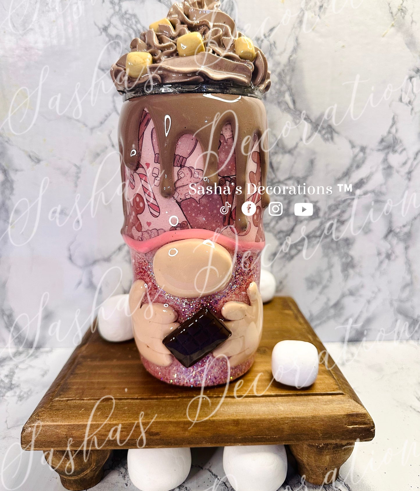 Chocolate Gingerbread Gnome tumbler