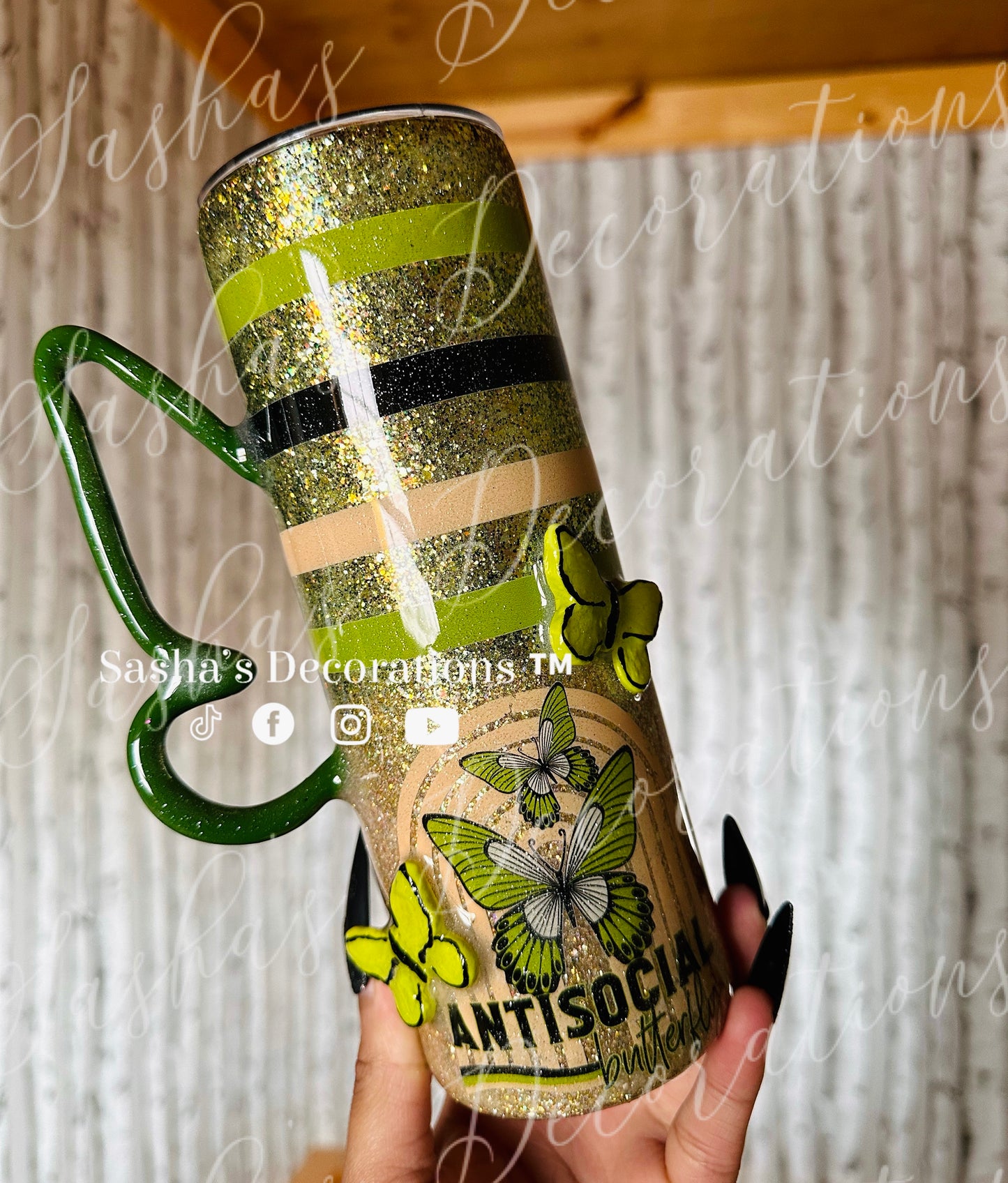 Anti- social butterfly tumbler