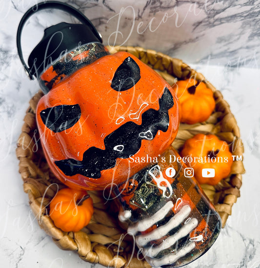 3D Pumpkin Skeleton Cup