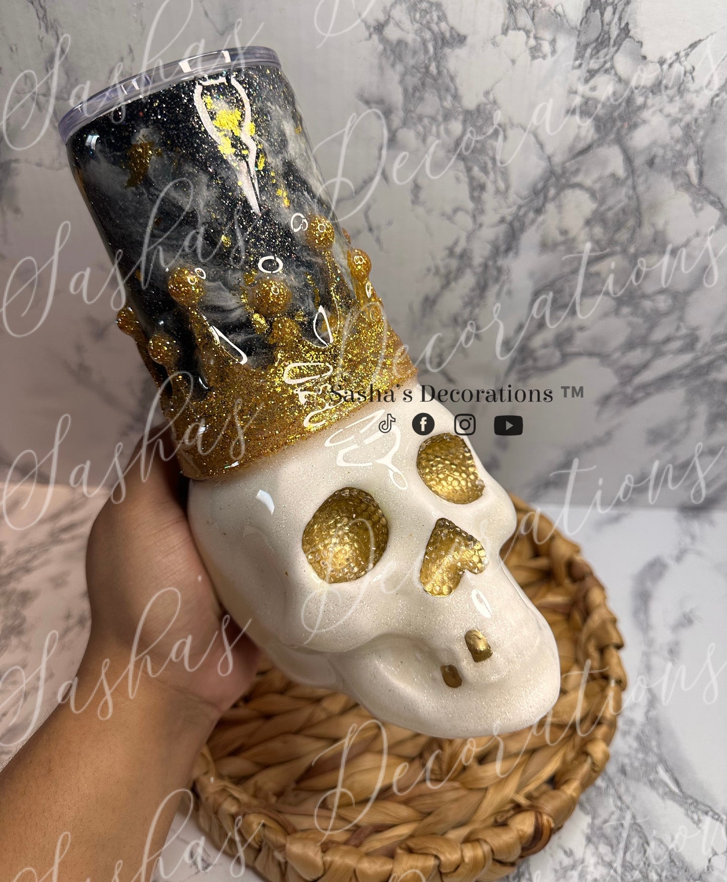 3D Royal Milky Way Blinged Skull PREORDER