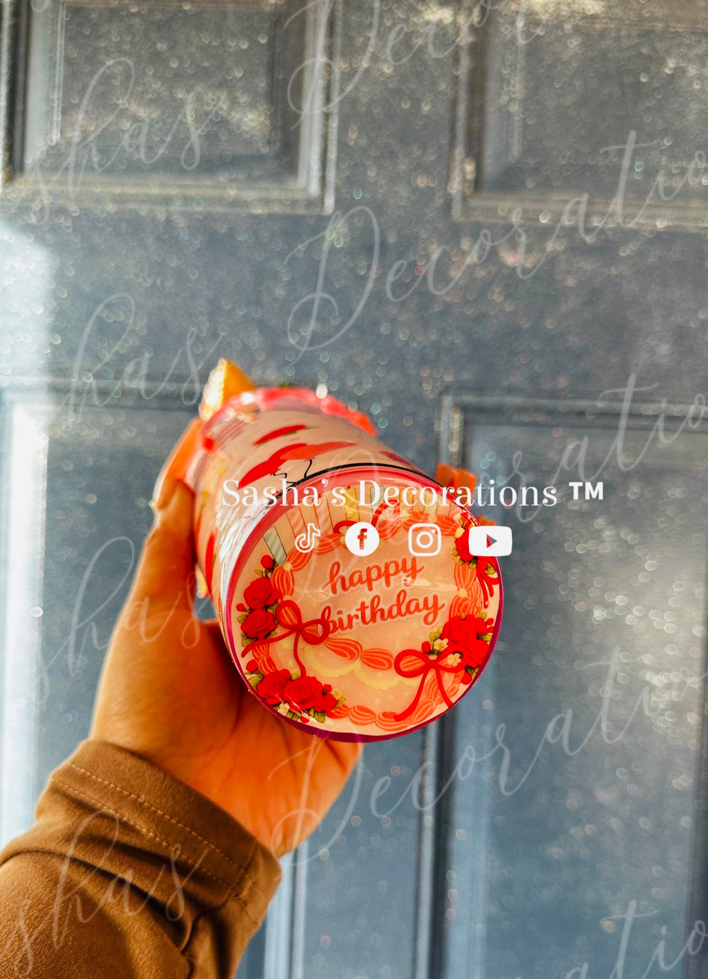 Happy Birthday Snow Globe Tumbler Cup
