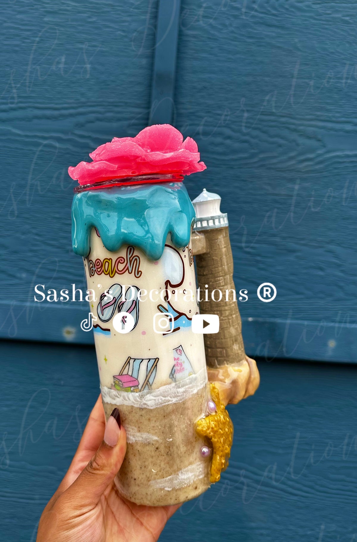 Living Water 3D Beach Tumbler Cup