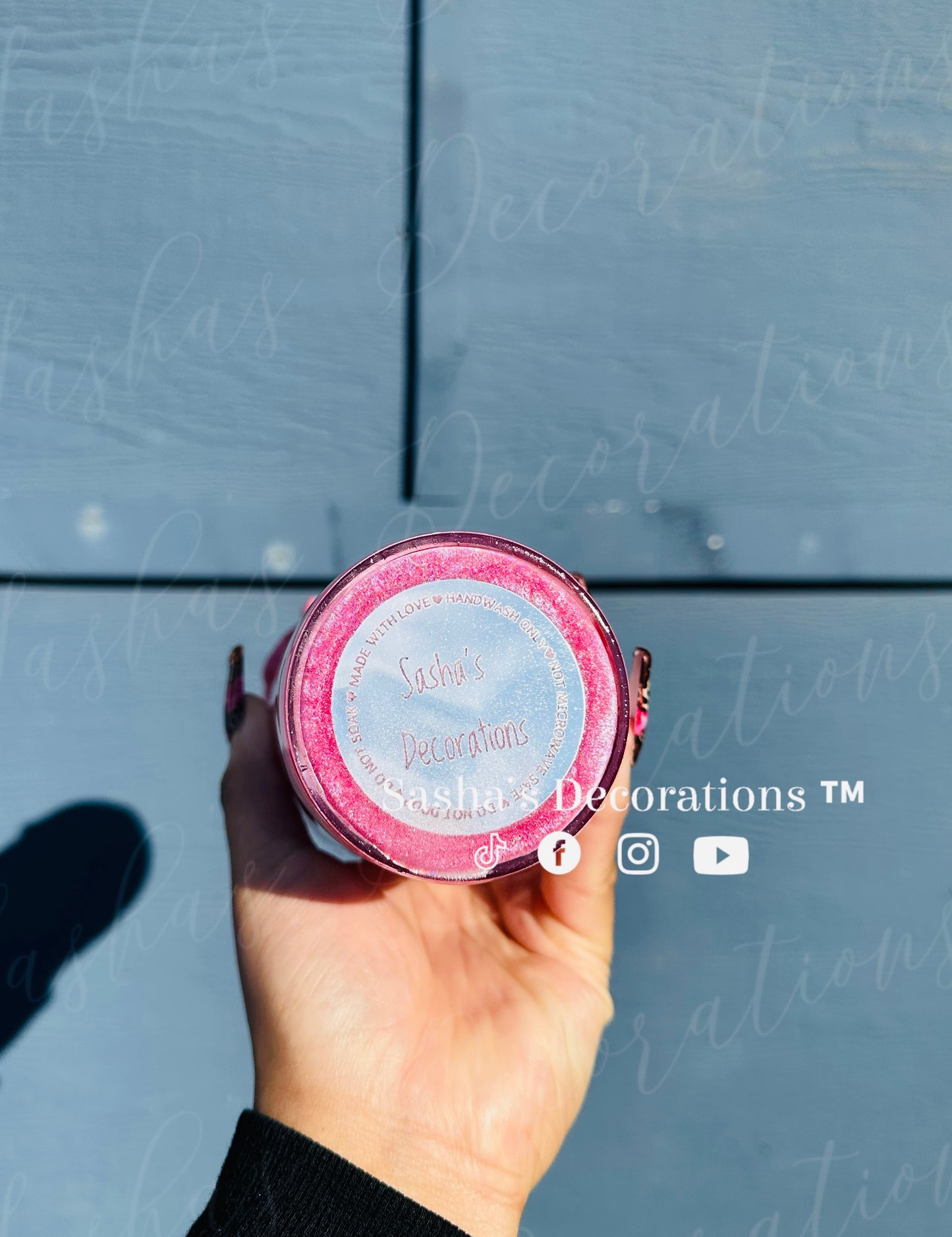 Cherry Swirl Donut Snow Globe Tumbler Cup