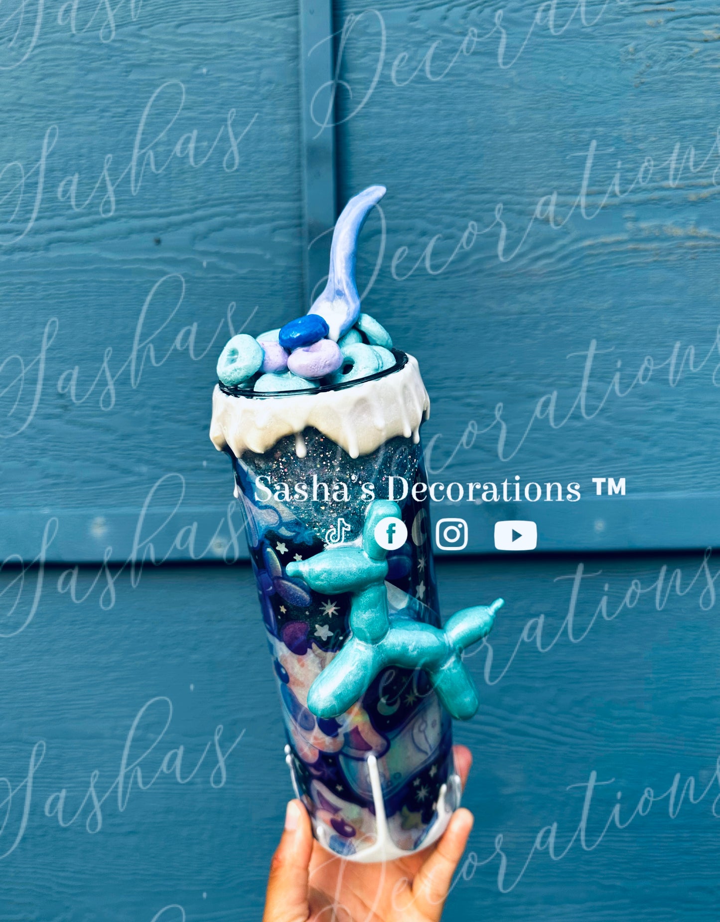 Iridescent Milk Cow/ Balloon Dog Cereal Tumbler Cup