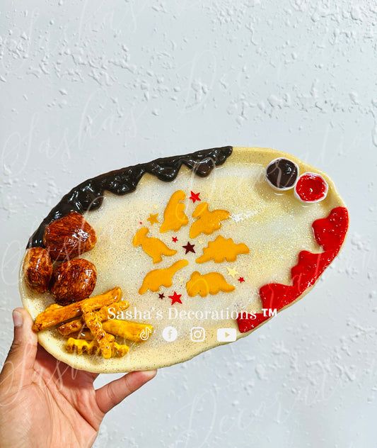 Dino Nuggets/ Fries Epoxy Tray