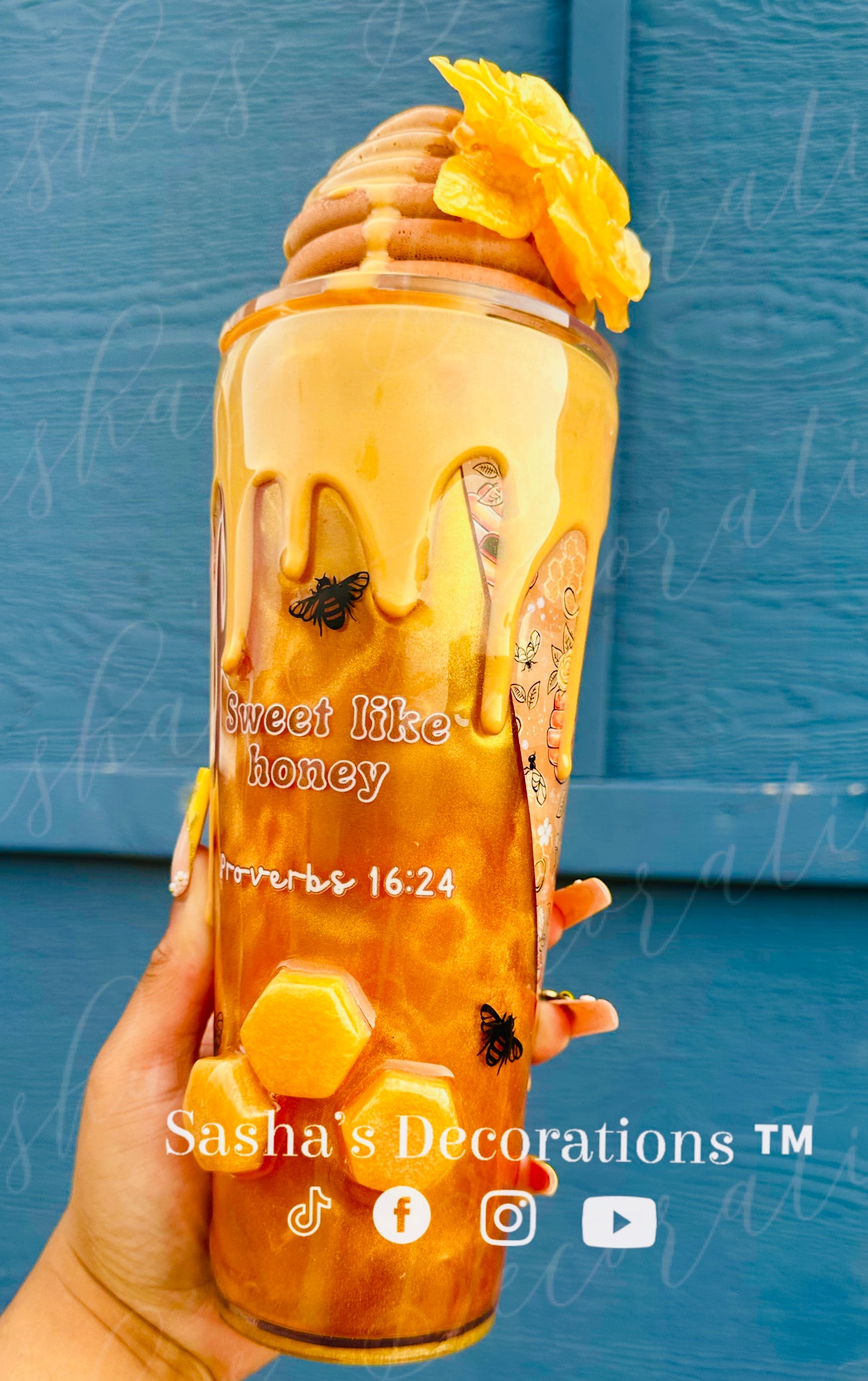 Sweet Like Honey Snow Globe Tumbler Cup