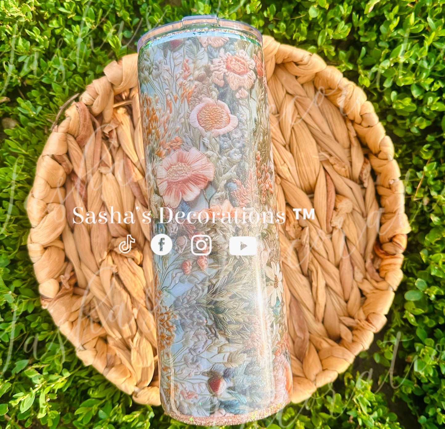 Floral Rustic Tumbler