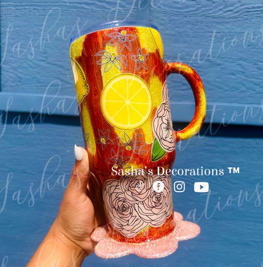 Floral Rustic Lemonade Tumbler