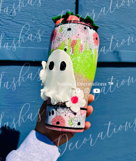 Strawberry Ghost Tumbler Cup