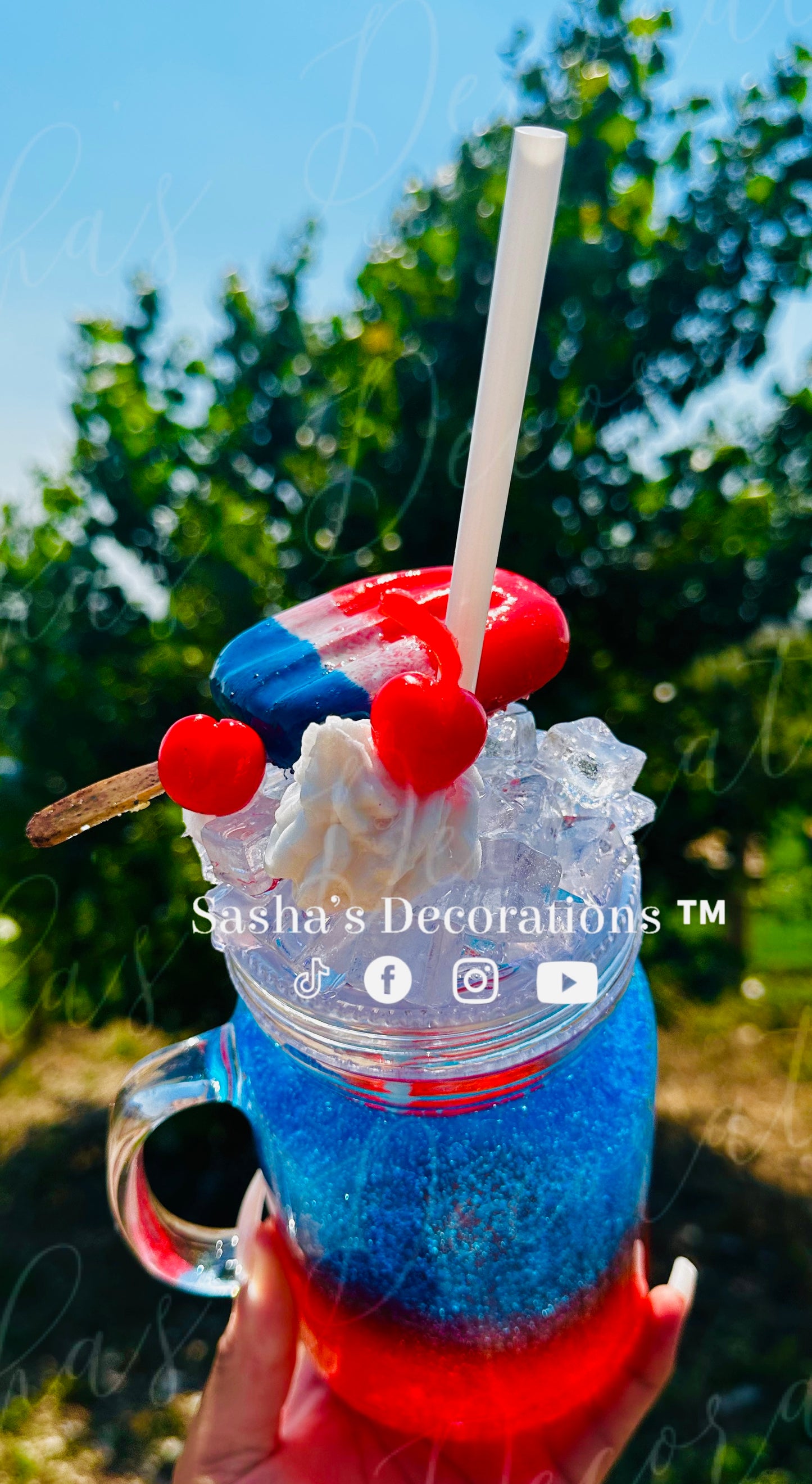 Cherry Blueberry Slushy Snow Globe Tumbler Cup