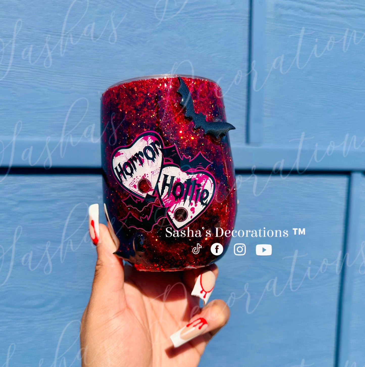 Horror Hottie 12 oz Wine Tumbler