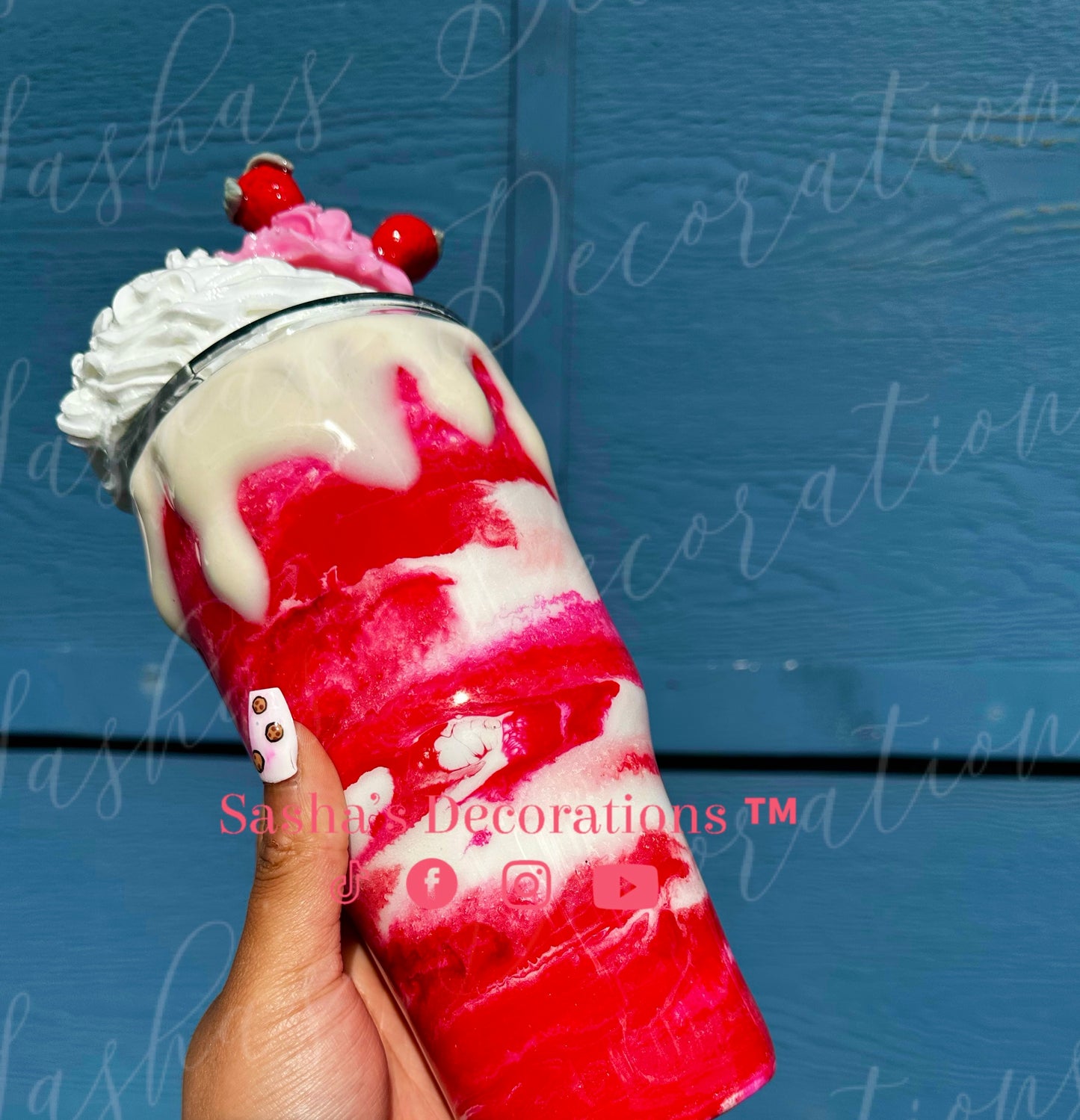 A Strawberry Cupcake Swirl PREORDER tumbler