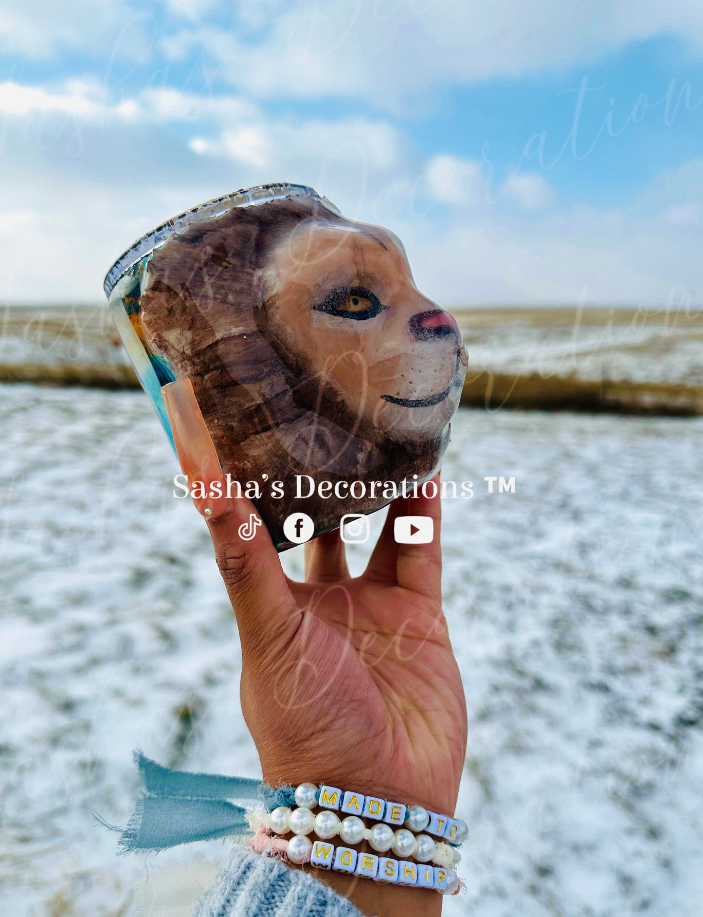 Fear Not 3D Lion Tumbler Cup