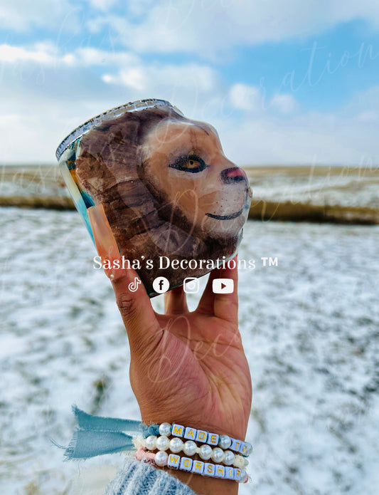 Fear Not 3D Lion Tumbler Cup