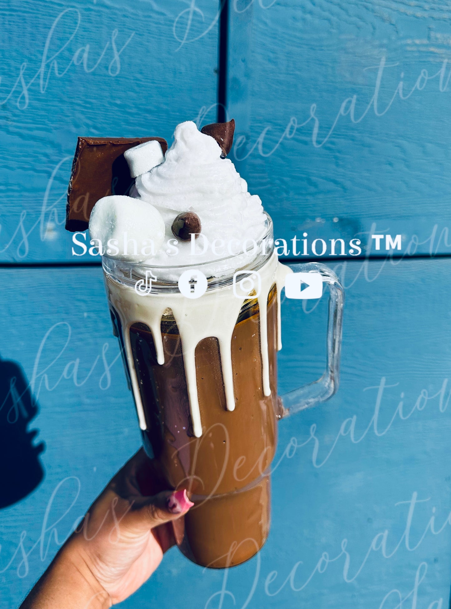 Hot Chocolate 40 oz Snow Globe Tumbler Cup