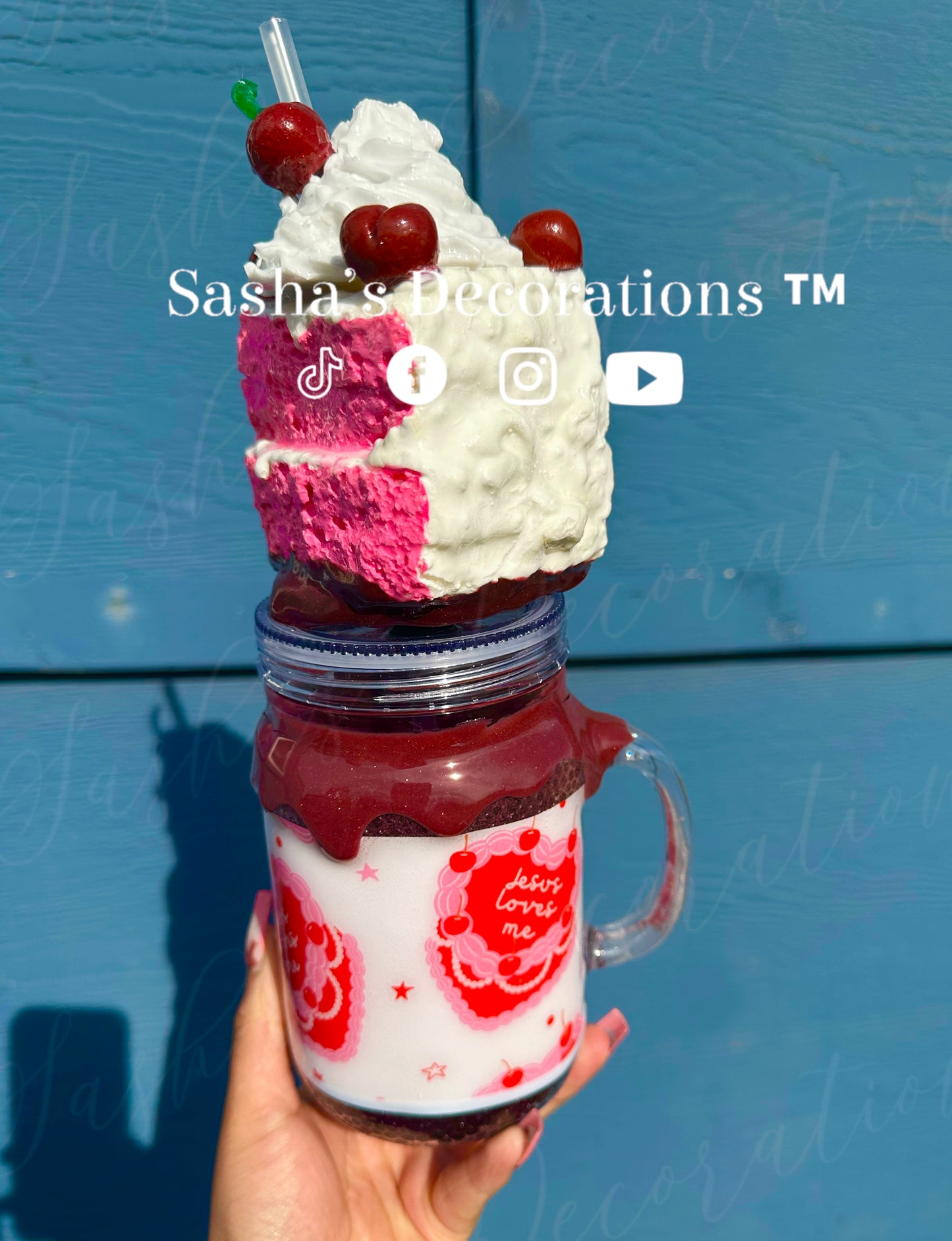 Jesus Loves You 3D Cake Snow Globe Tumbler Cup