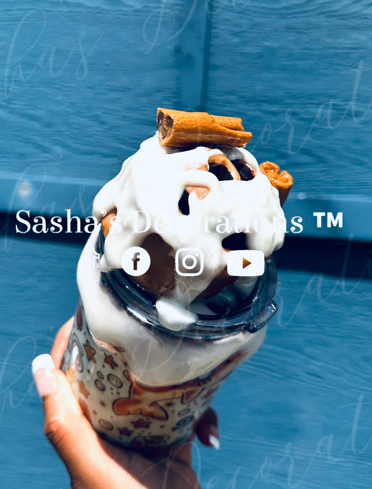 Cinnamon Roll Shark Tumbler Cup