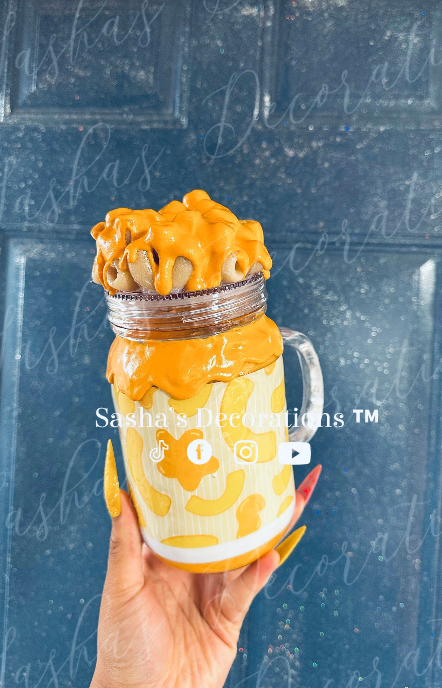 Cheesy Noodles Snow Globe Tumbler Cup