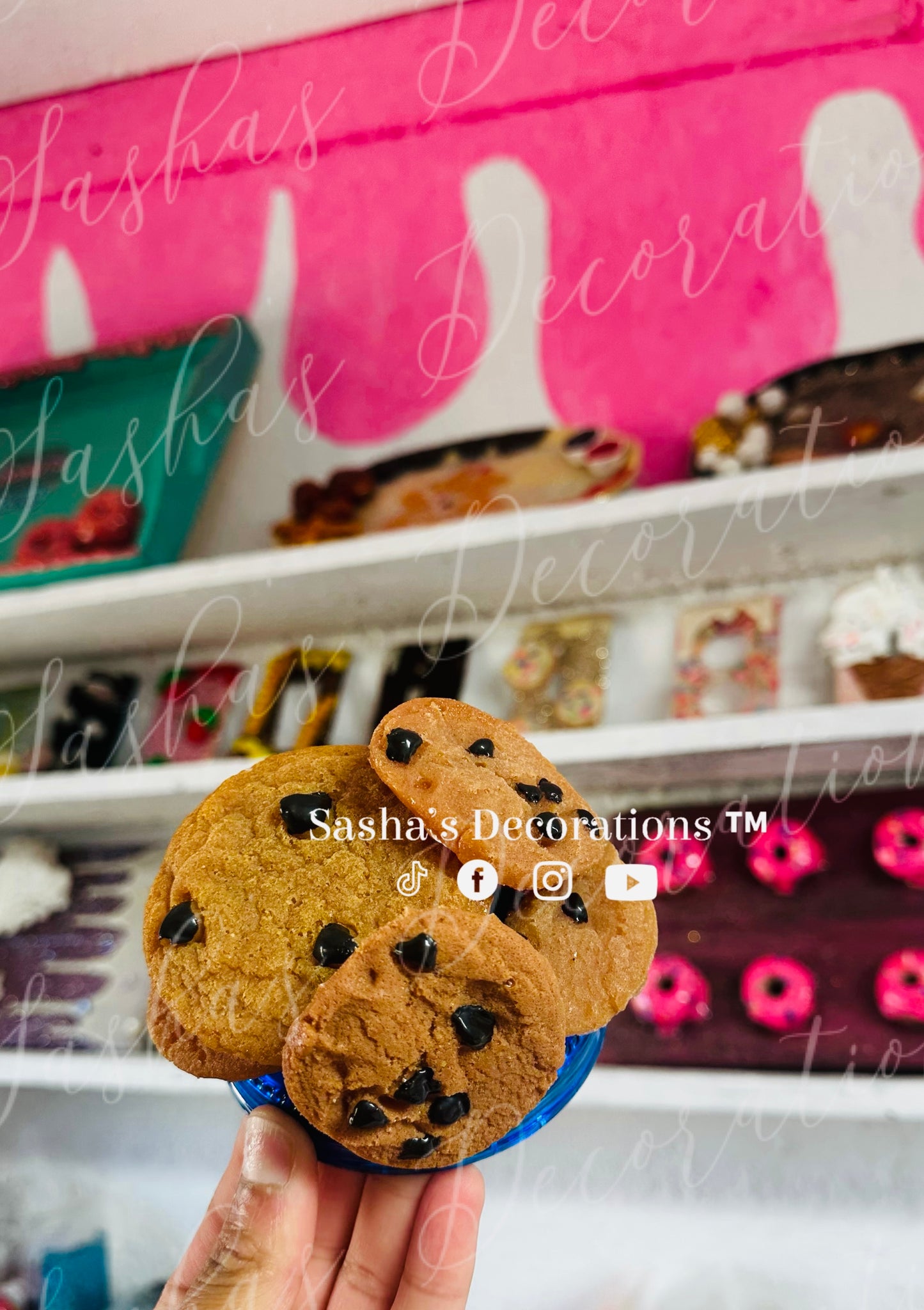 Faux Chocolate Chip Cookie Pieces PREORDER (quantity 6)