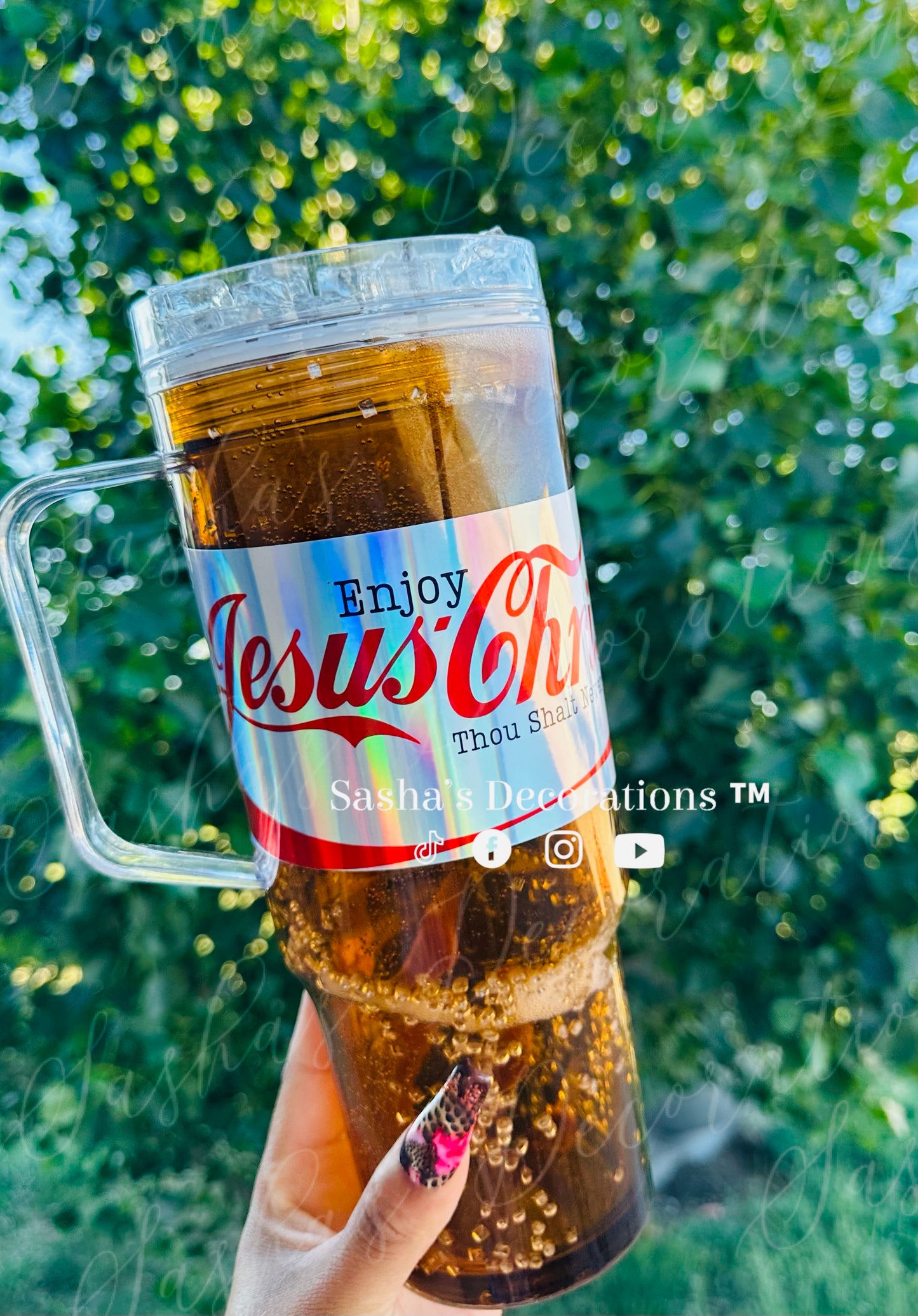 Never Thirst Faux Soda Snow globe Tumbler Cup PREORDER