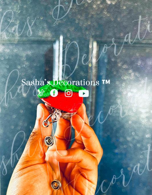 Strawberry Badge Reel PREORDER