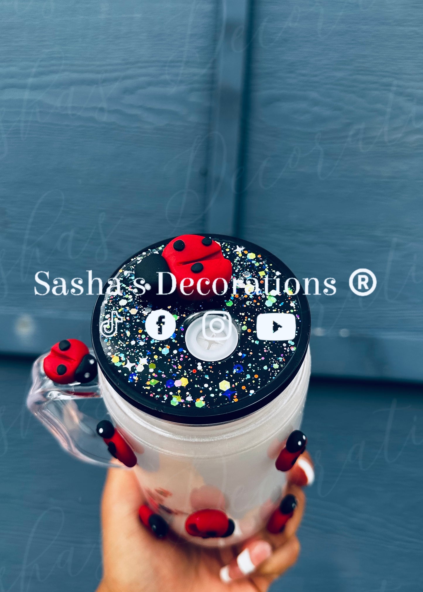 Ladybug Snow Globe Cup