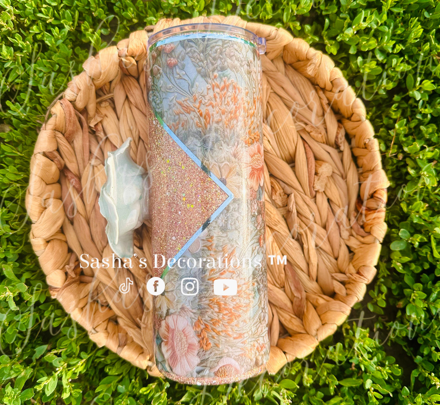 Floral Rustic Tumbler