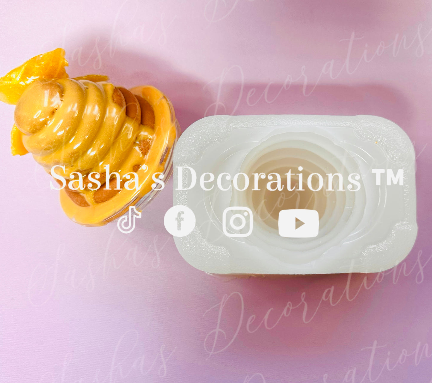 PLAIN Honeybee Hive Mold PREORDER (straw hole option; flowers NOT included)
