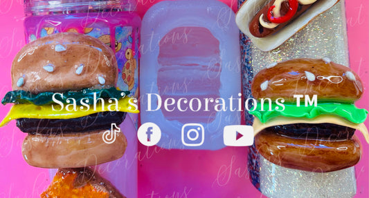 Flat-back 3D Burger Mold PREORDER