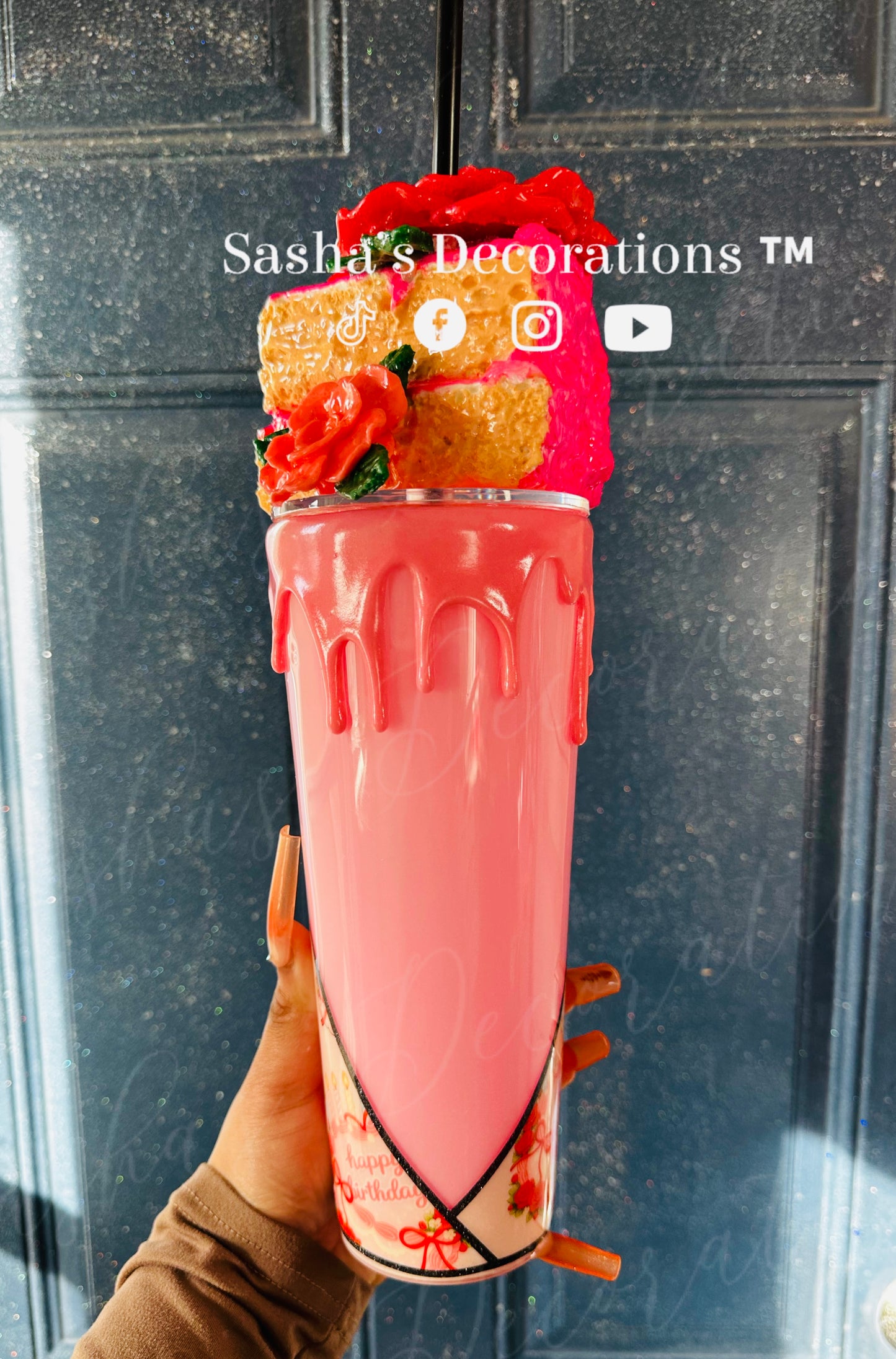 Happy Birthday Snow Globe Tumbler Cup