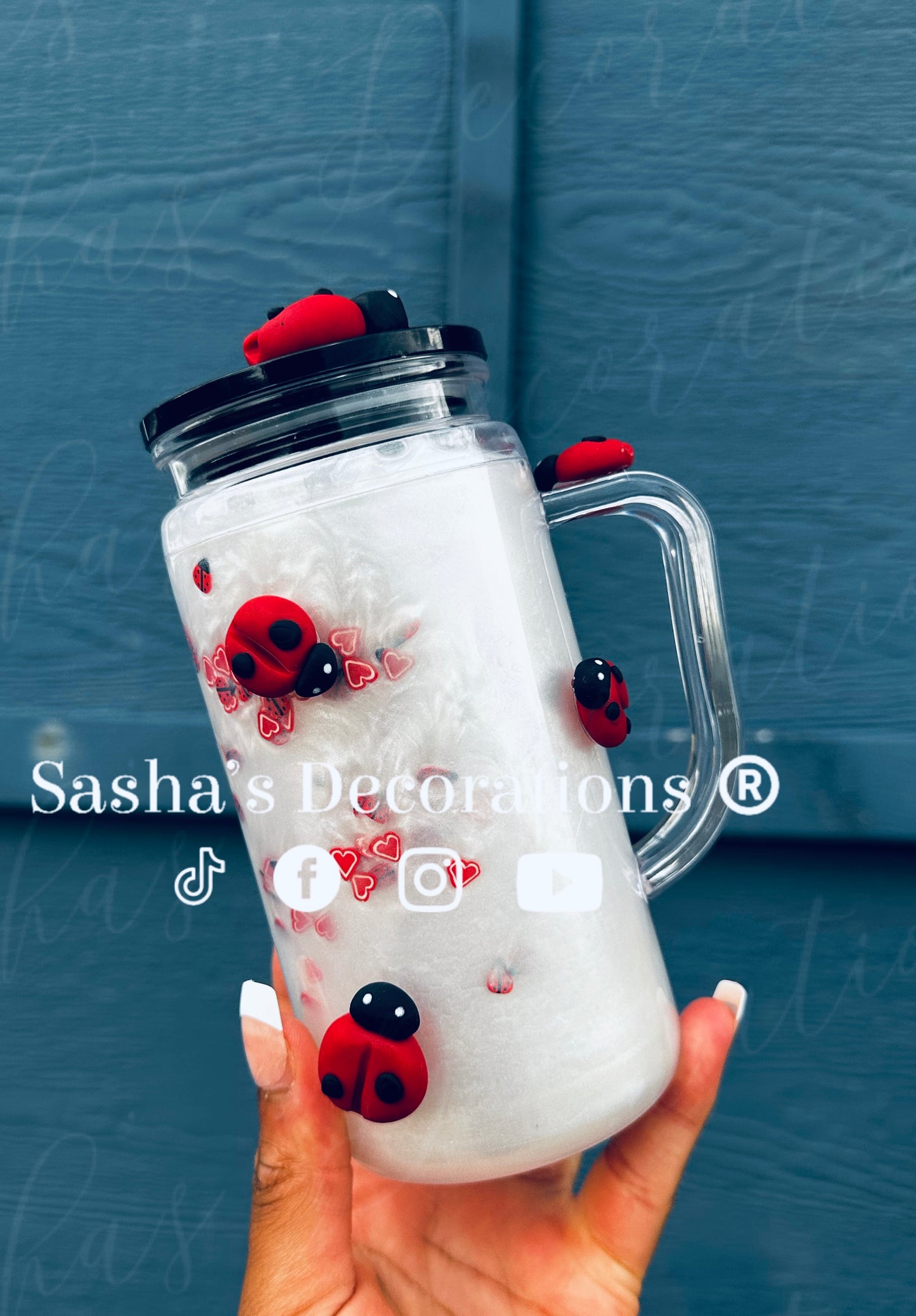 Ladybug Snow Globe Cup
