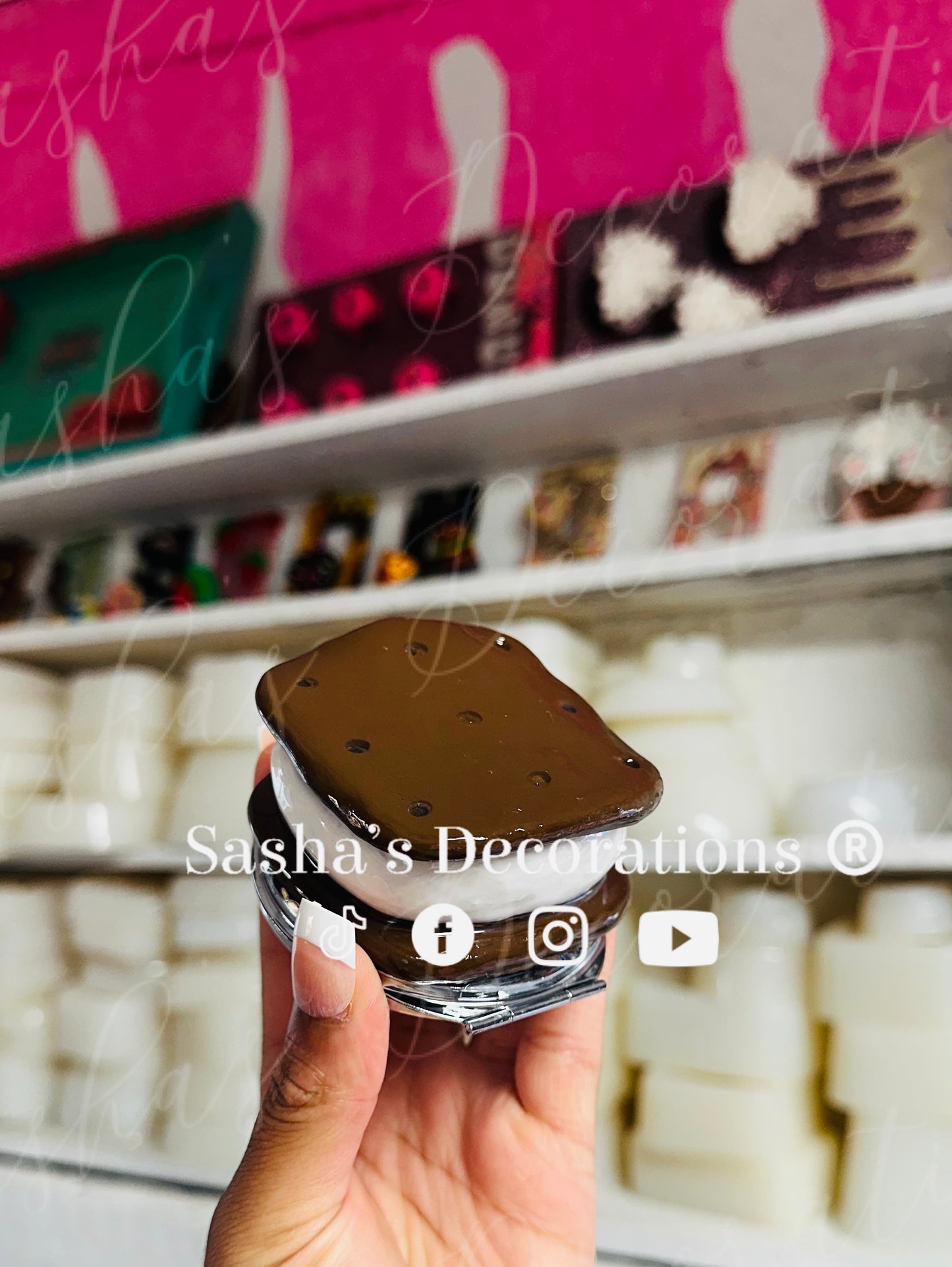 Faux Ice Cream Sandwich 3D Compact Mirror PREORDER