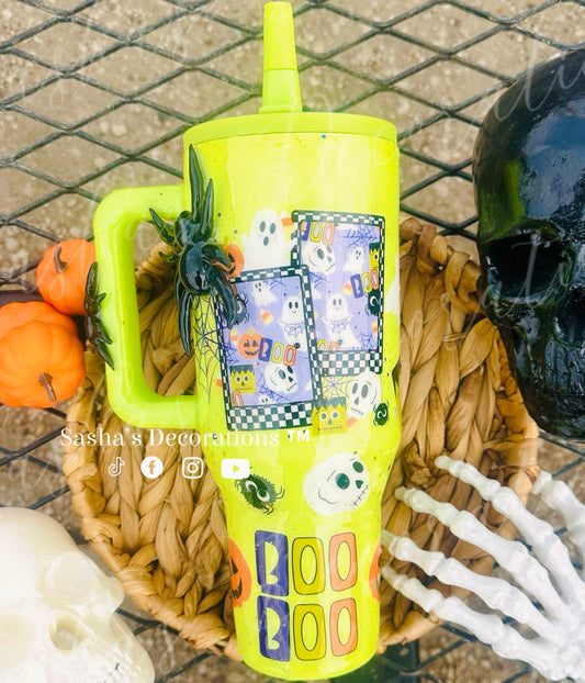 Halloween Theme 40 ounce w/ 3D spiders