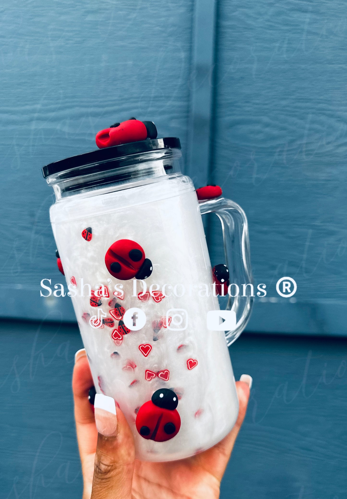 Ladybug Snow Globe Cup