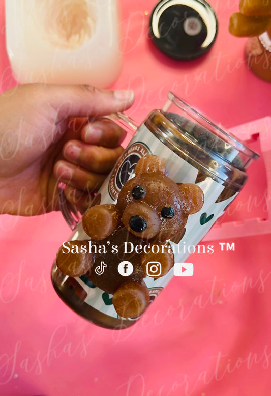 3D Flatback Bear Piece PREORDER (multiple colors available)