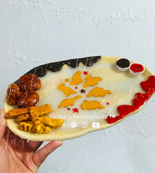Dino Nuggets/ Fries Epoxy Tray