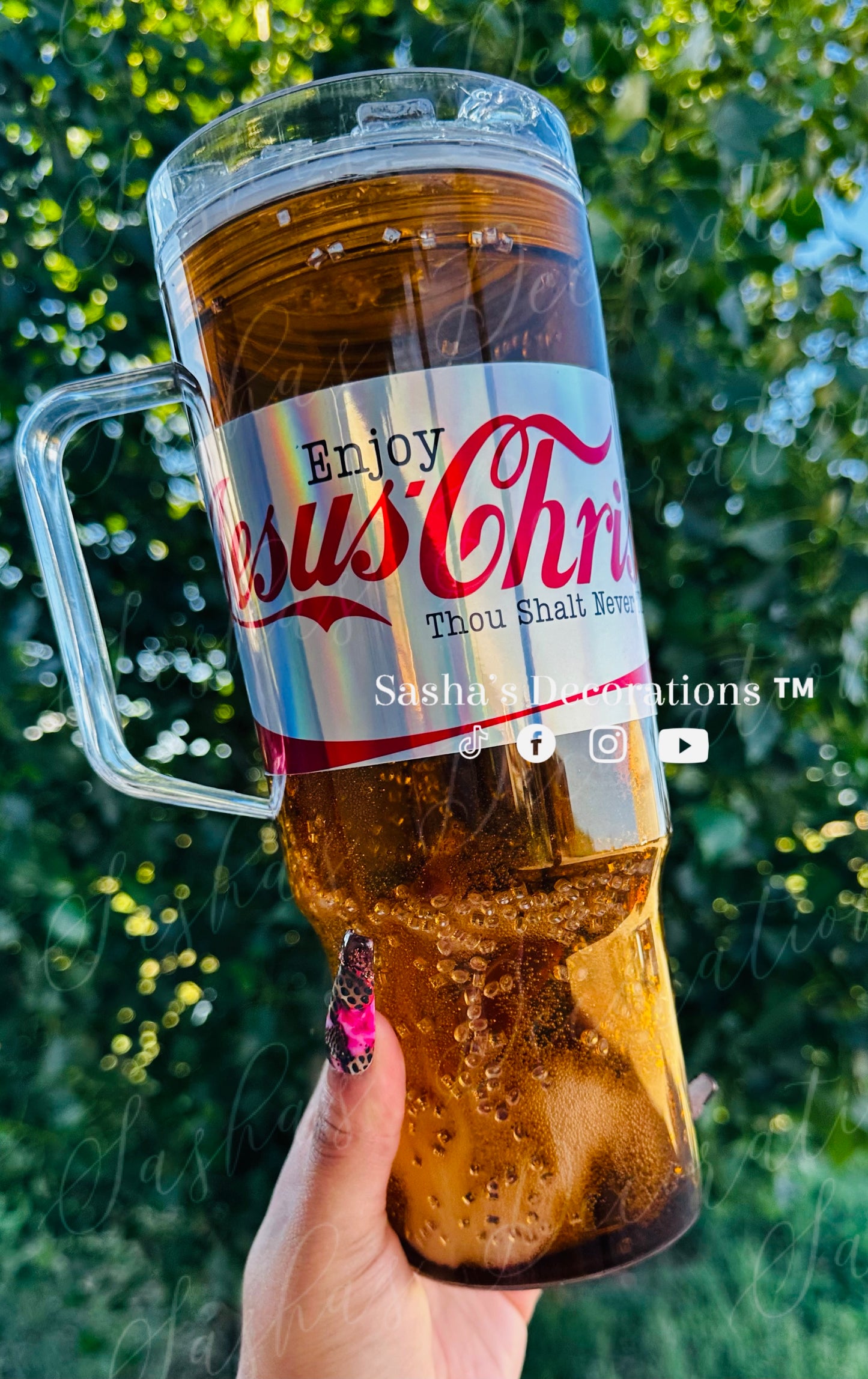 Never Thirst Faux Soda Snow globe Tumbler Cup PREORDER