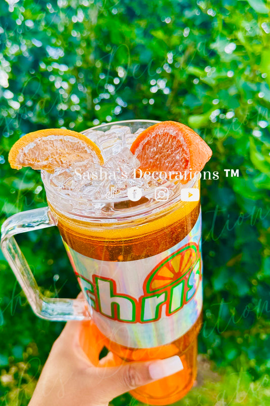 Christ Orange Soda Snow Globe Tumbler Cup