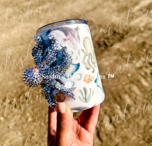 3D Ocean Bling Tumbler