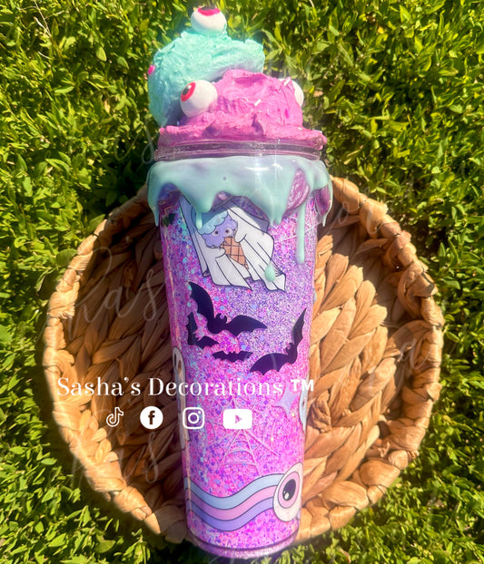 Ice Cream Ghost Snowglobe Tumbler