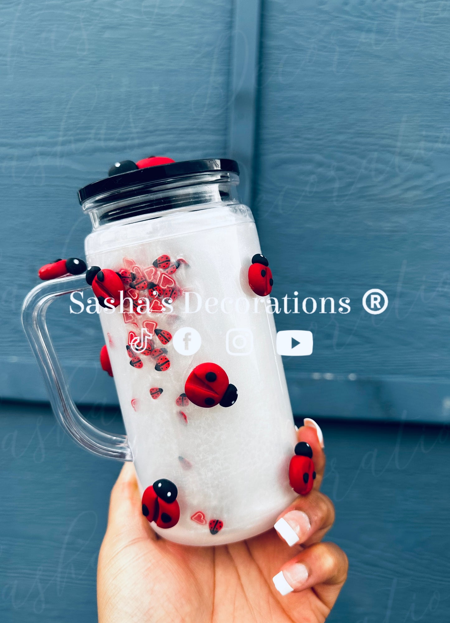 Ladybug Snow Globe Cup