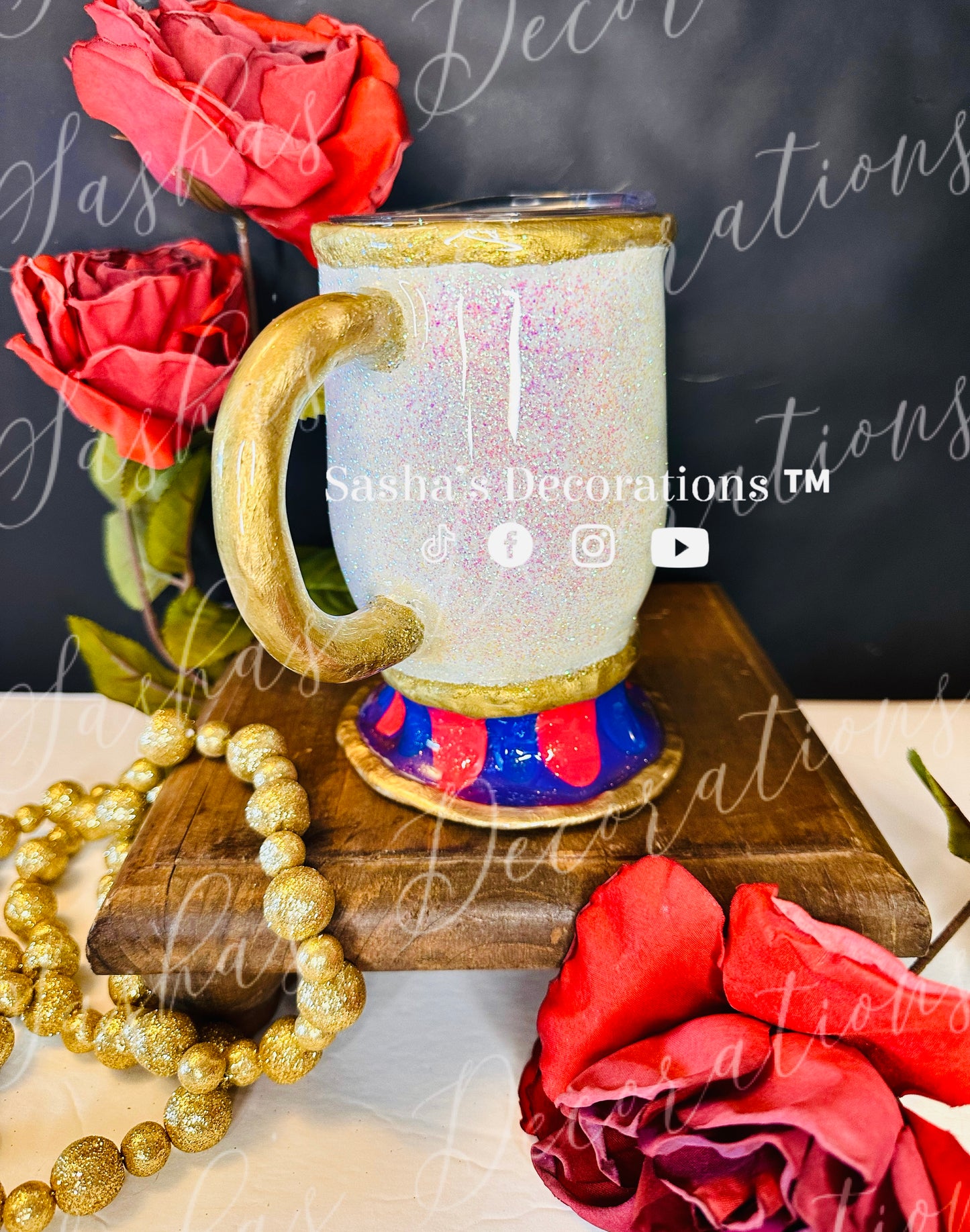 Wine Size Tea theme Tumbler Cup