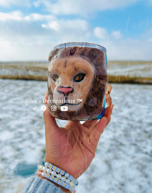 Fear Not 3D Lion Tumbler Cup