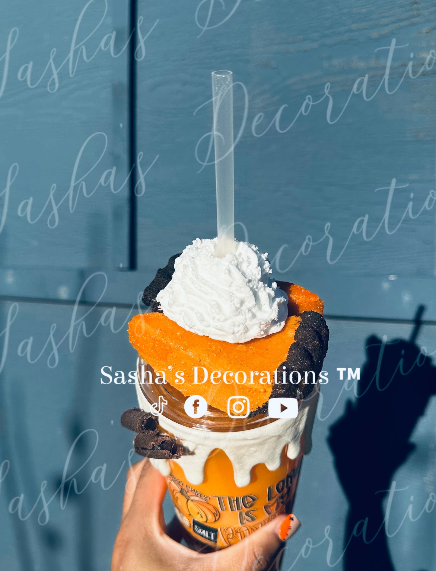 The Lord Is My Portion Pumpkin Pie Snow Globe Tumbler Cup