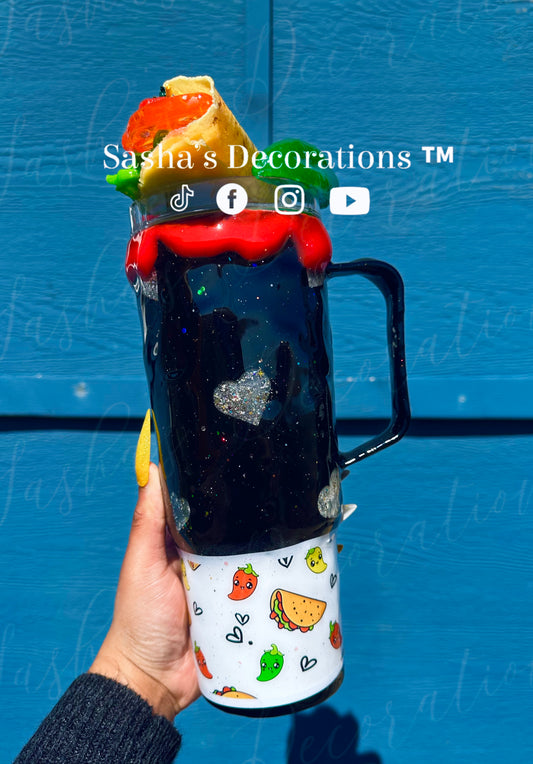 Wanna Taco Bout Jesus? 40 oz Dry Glitter Snow Globe Cup